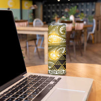 Matariki New Zealand Skinny Tumbler NZ Niho Taniwha Maori New Year Yellow Galaxy LT14 - Polynesian Pride