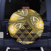 Matariki New Zealand Spare Tire Cover NZ Niho Taniwha Maori New Year Yellow Galaxy LT14 No hole Yellow - Polynesian Pride