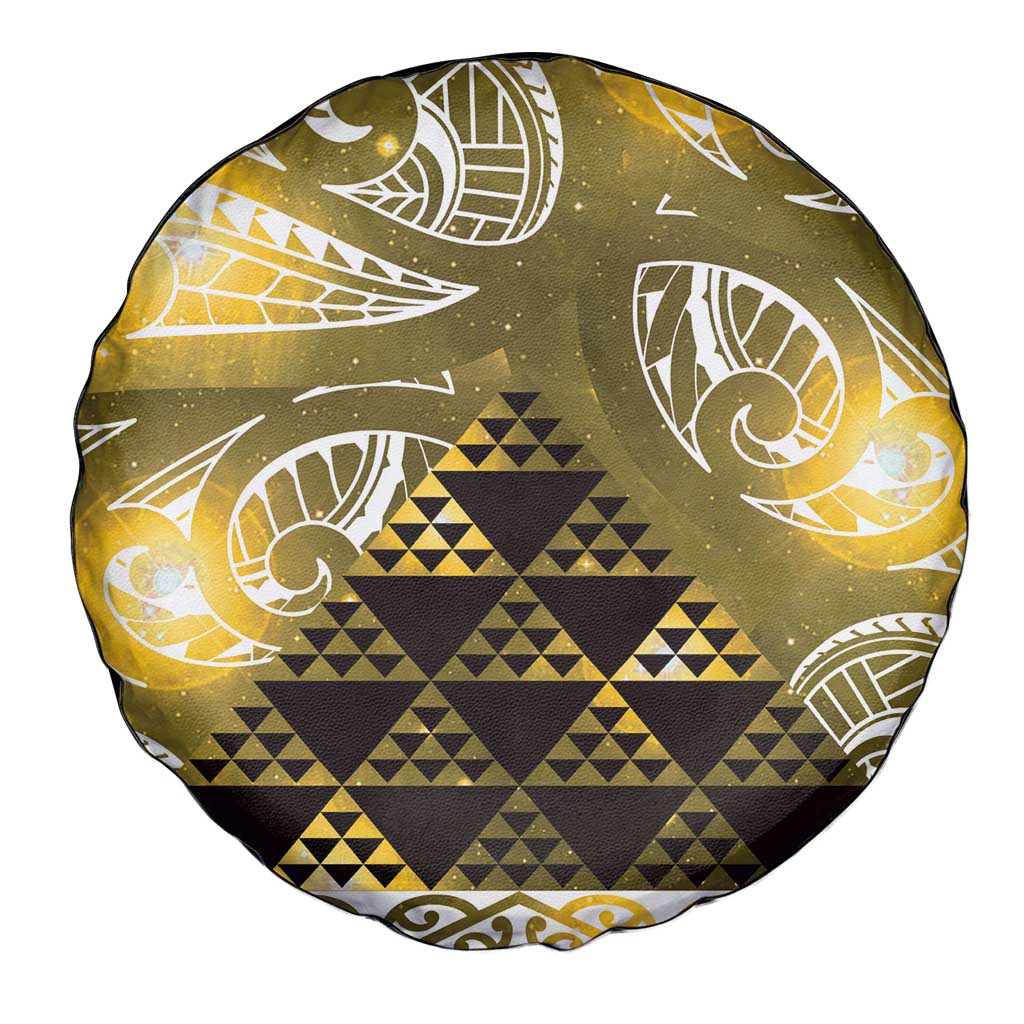 Matariki New Zealand Spare Tire Cover NZ Niho Taniwha Maori New Year Yellow Galaxy LT14 - Polynesian Pride