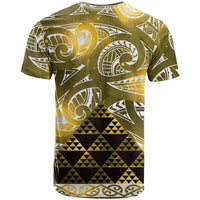 Matariki New Zealand T Shirt NZ Niho Taniwha Maori New Year Yellow Galaxy