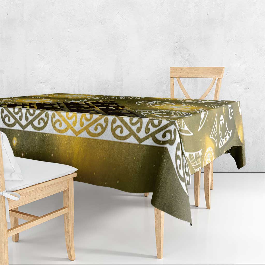 Matariki New Zealand Tablecloth NZ Niho Taniwha Maori New Year Yellow Galaxy