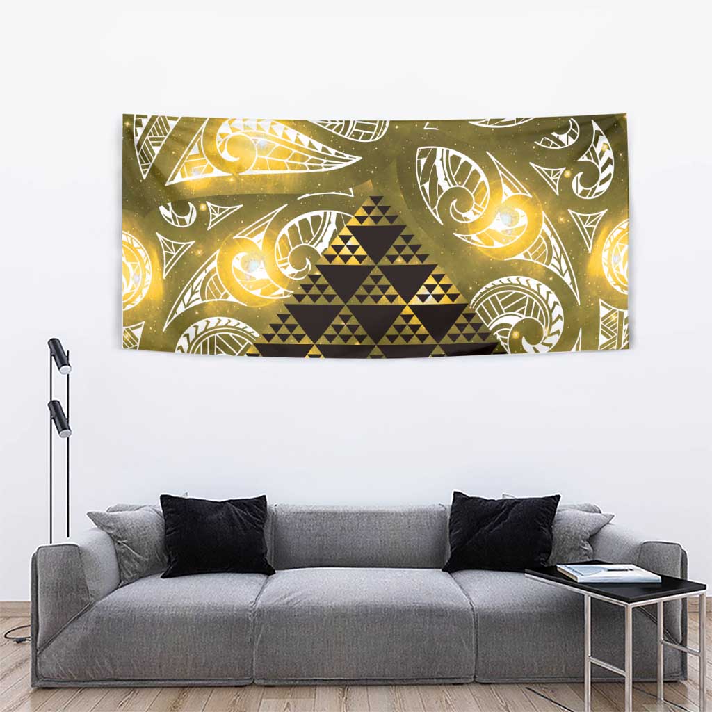 Matariki New Zealand Tapestry NZ Niho Taniwha Maori New Year Yellow Galaxy