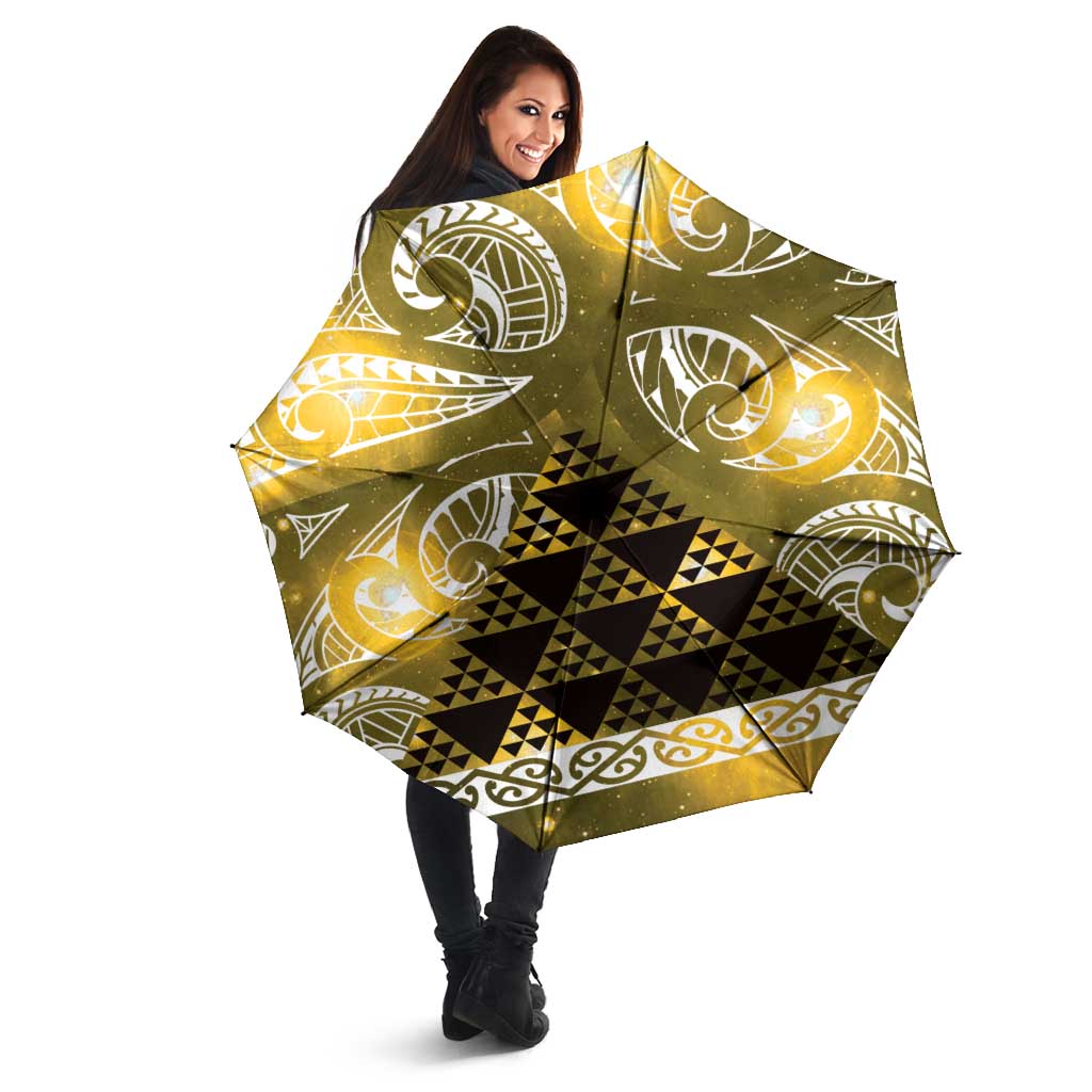 Matariki New Zealand Umbrella NZ Niho Taniwha Maori New Year Yellow Galaxy