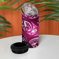 Matariki New Zealand 4 in 1 Can Cooler Tumbler NZ Niho Taniwha Maori New Year Pink Galaxy LT14 - Polynesian Pride