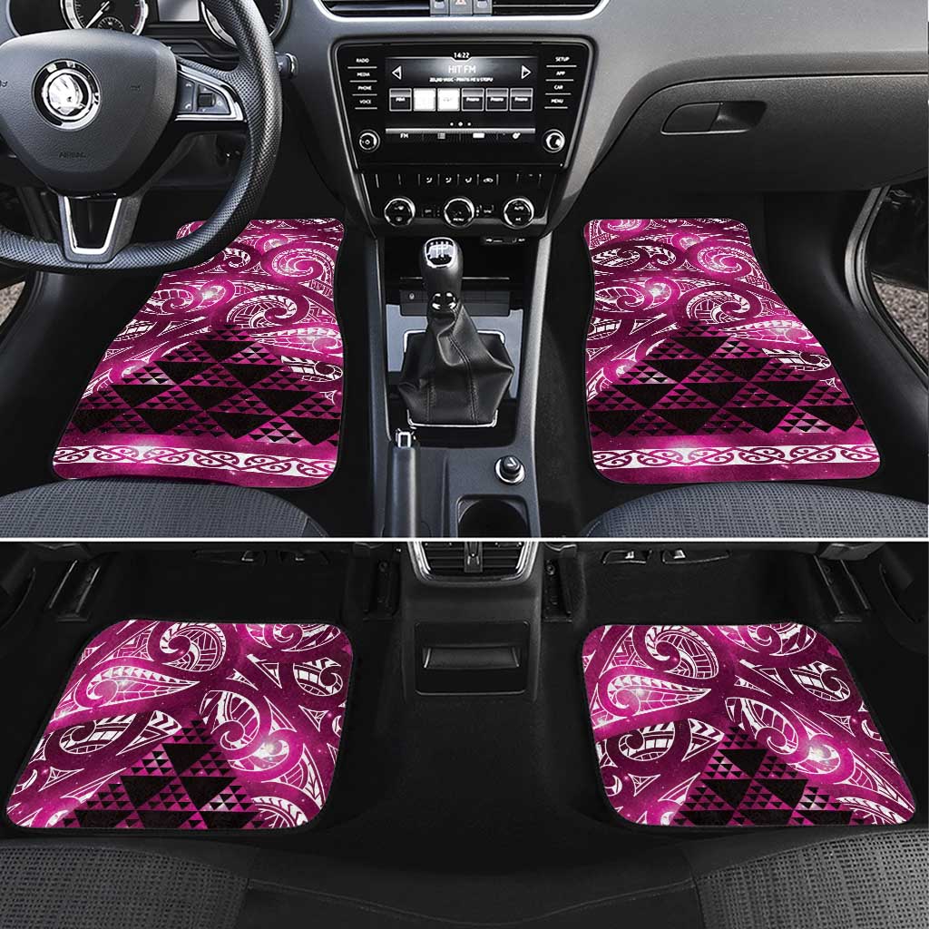 Matariki New Zealand Car Mats NZ Niho Taniwha Maori New Year Pink Galaxy