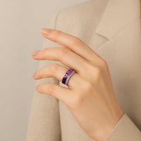 Matariki New Zealand Classic Ring NZ Niho Taniwha Maori New Year Pink Galaxy LT14 - Polynesian Pride
