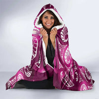 Matariki New Zealand Hooded Blanket NZ Niho Taniwha Maori New Year Pink Galaxy