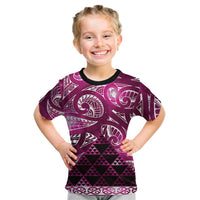 Matariki New Zealand Kid T Shirt NZ Niho Taniwha Maori New Year Pink Galaxy LT14 Pink - Polynesian Pride