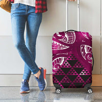 Matariki New Zealand Luggage Cover NZ Niho Taniwha Maori New Year Pink Galaxy LT14 - Polynesian Pride
