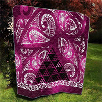 Matariki New Zealand Quilt NZ Niho Taniwha Maori New Year Pink Galaxy