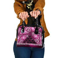 Matariki New Zealand Shoulder Handbag NZ Niho Taniwha Maori New Year Pink Galaxy