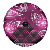 Matariki New Zealand Spare Tire Cover NZ Niho Taniwha Maori New Year Pink Galaxy LT14 - Polynesian Pride