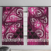Matariki New Zealand Window Curtain NZ Niho Taniwha Maori New Year Pink Galaxy