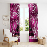 Matariki New Zealand Window Curtain NZ Niho Taniwha Maori New Year Pink Galaxy