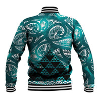 Matariki New Zealand Baseball Jacket NZ Niho Taniwha Maori New Year Cyan Galaxy