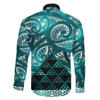 Matariki New Zealand Family Matching Summer Maxi Dress and Hawaiian Shirt NZ Niho Taniwha Maori New Year Cyan Galaxy LT14 - Polynesian Pride