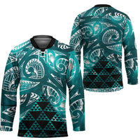 Matariki New Zealand Hockey Jersey NZ Niho Taniwha Maori New Year Cyan Galaxy LT14 - Polynesian Pride