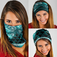 Matariki New Zealand Neck Gaiter NZ Niho Taniwha Maori New Year Cyan Galaxy