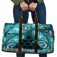 Matariki New Zealand Travel Bag NZ Niho Taniwha Maori New Year Cyan Galaxy LT14 Cyan - Polynesian Pride