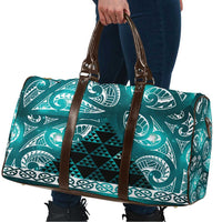 Matariki New Zealand Travel Bag NZ Niho Taniwha Maori New Year Cyan Galaxy LT14 - Polynesian Pride