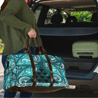 Matariki New Zealand Travel Bag NZ Niho Taniwha Maori New Year Cyan Galaxy LT14 - Polynesian Pride