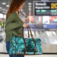 Matariki New Zealand Travel Bag NZ Niho Taniwha Maori New Year Cyan Galaxy LT14 - Polynesian Pride