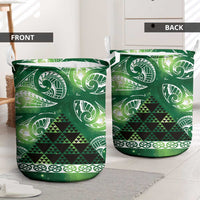 Matariki New Zealand Laundry Basket NZ Niho Taniwha Maori New Year Green Galaxy