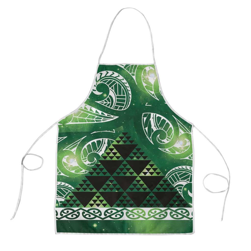Matariki New Zealand Apron NZ Niho Taniwha Maori New Year Green Galaxy