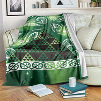 Matariki New Zealand Blanket NZ Niho Taniwha Maori New Year Green Galaxy LT14 Green - Polynesian Pride