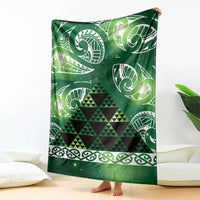 Matariki New Zealand Blanket NZ Niho Taniwha Maori New Year Green Galaxy LT14 - Polynesian Pride