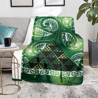 Matariki New Zealand Blanket NZ Niho Taniwha Maori New Year Green Galaxy LT14 - Polynesian Pride