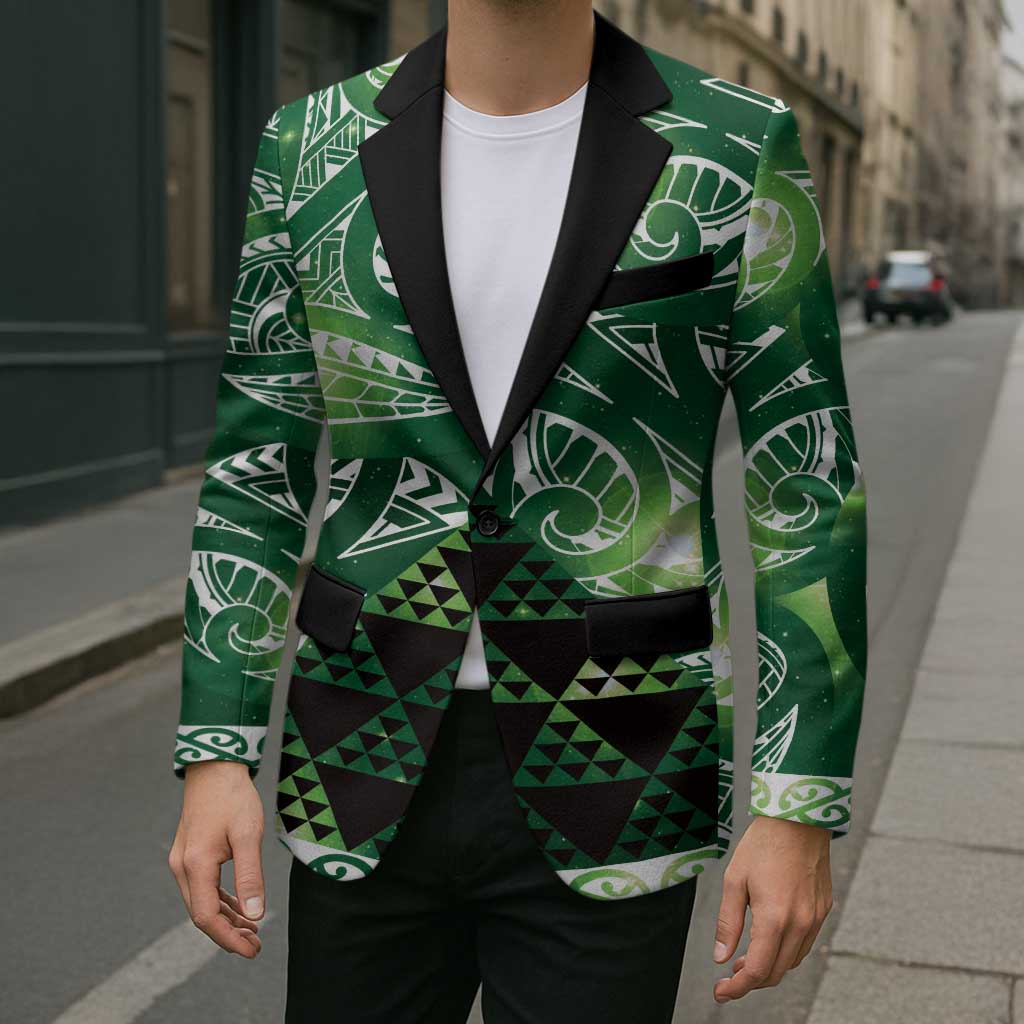 Matariki New Zealand Blazer NZ Niho Taniwha Maori New Year Green Galaxy