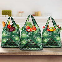 Matariki New Zealand Grocery Bag NZ Niho Taniwha Maori New Year Green Galaxy