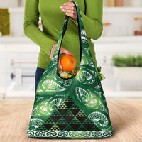 Matariki New Zealand Grocery Bag NZ Niho Taniwha Maori New Year Green Galaxy