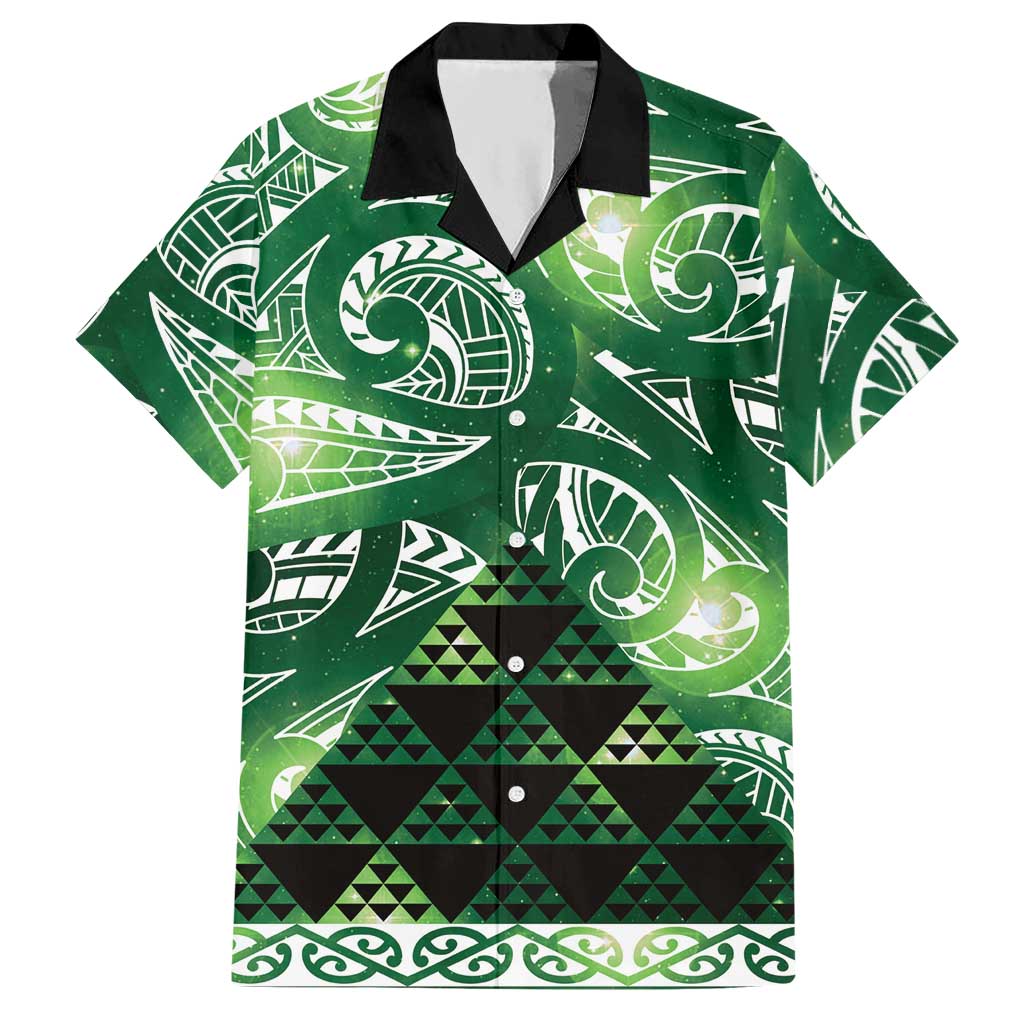 Matariki New Zealand Hawaiian Shirt NZ Niho Taniwha Maori New Year Green Galaxy LT14 Green - Polynesian Pride
