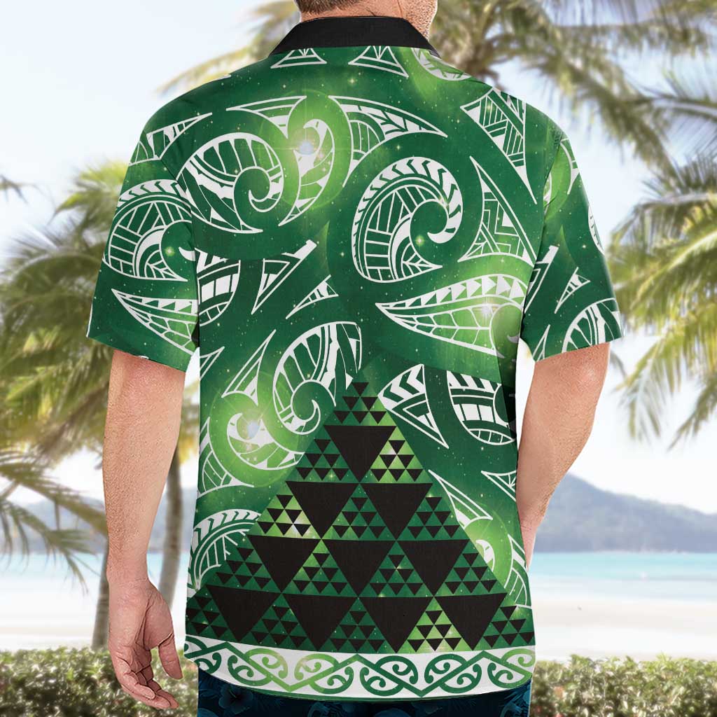 Matariki New Zealand Hawaiian Shirt NZ Niho Taniwha Maori New Year Green Galaxy LT14 - Polynesian Pride