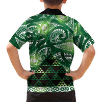 Matariki New Zealand Hawaiian Shirt NZ Niho Taniwha Maori New Year Green Galaxy LT14 - Polynesian Pride