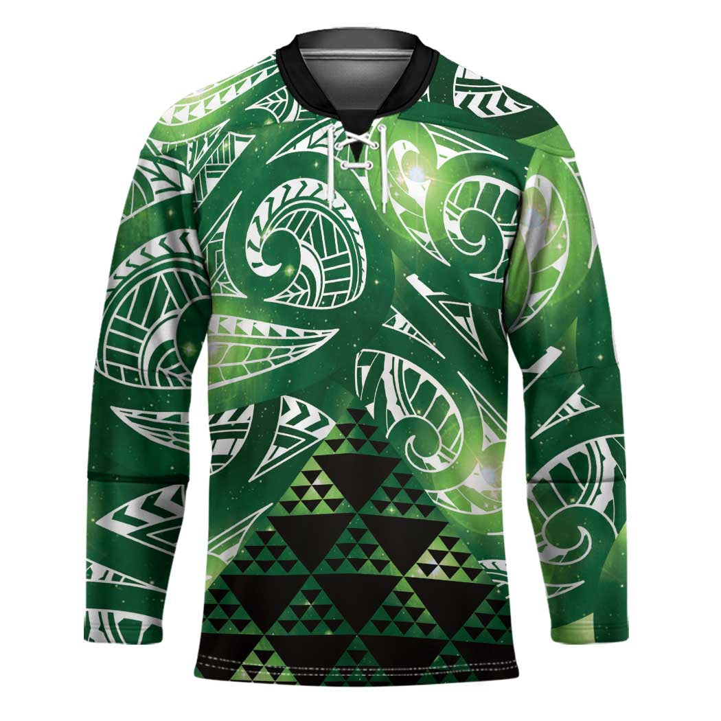 Matariki New Zealand Hockey Jersey NZ Niho Taniwha Maori New Year Green Galaxy