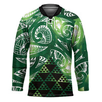 Matariki New Zealand Hockey Jersey NZ Niho Taniwha Maori New Year Green Galaxy LT14 Unisex Green - Polynesian Pride
