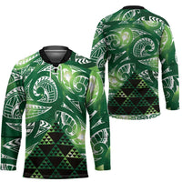 Matariki New Zealand Hockey Jersey NZ Niho Taniwha Maori New Year Green Galaxy LT14 - Polynesian Pride