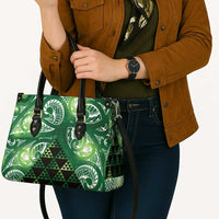 Matariki New Zealand Leather Bag NZ Niho Taniwha Maori New Year Green Galaxy