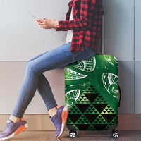 Matariki New Zealand Luggage Cover NZ Niho Taniwha Maori New Year Green Galaxy LT14 - Polynesian Pride