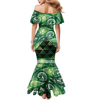 Matariki New Zealand Mermaid Dress NZ Niho Taniwha Maori New Year Green Galaxy LT14 - Polynesian Pride