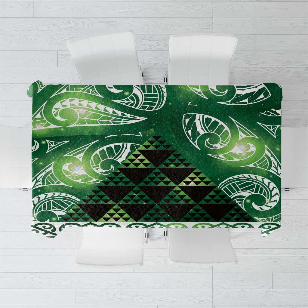 Matariki New Zealand Tablecloth NZ Niho Taniwha Maori New Year Green Galaxy