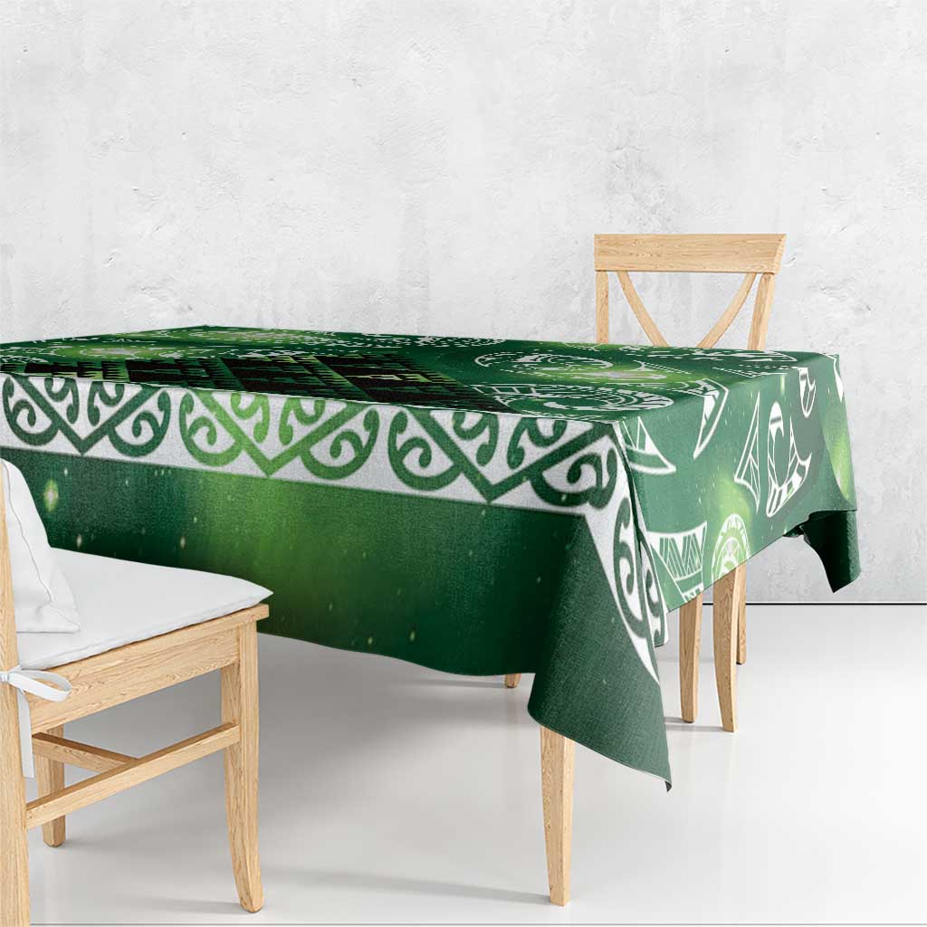 Matariki New Zealand Tablecloth NZ Niho Taniwha Maori New Year Green Galaxy