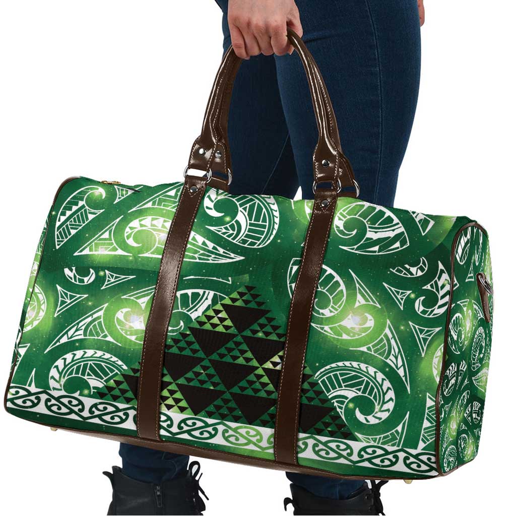 Matariki New Zealand Travel Bag NZ Niho Taniwha Maori New Year Green Galaxy LT14 - Polynesian Pride