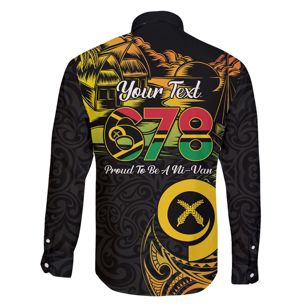 Personalised Vanuatu 678 Family Matching Long Sleeve Bodycon Dress and Hawaiian Shirt Proud To Be A Ni-Van LT14 - Polynesian Pride