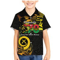 Personalised Vanuatu 678 Family Matching Mermaid Dress and Hawaiian Shirt Proud To Be A Ni-Van LT14 Son's Shirt Black - Polynesian Pride