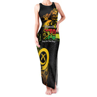 Personalised Vanuatu 678 Family Matching Tank Maxi Dress and Hawaiian Shirt Proud To Be A Ni-Van LT14 Mom's Dress Black - Polynesian Pride