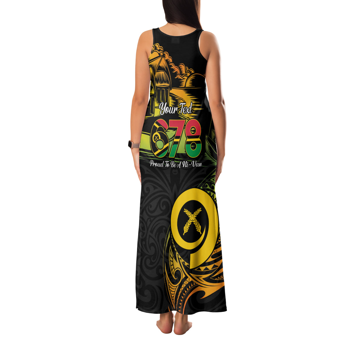 Personalised Vanuatu 678 Family Matching Tank Maxi Dress and Hawaiian Shirt Proud To Be A Ni-Van LT14 - Polynesian Pride